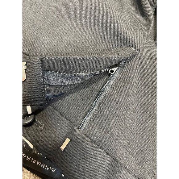 Banana Republic womens sloan solids pants sz 0P black stretch trouser career - Picture 11 of 12